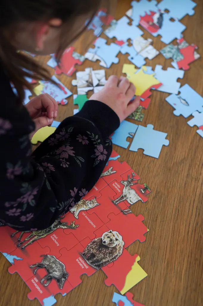 Puzzle ze zwierzętami Europy